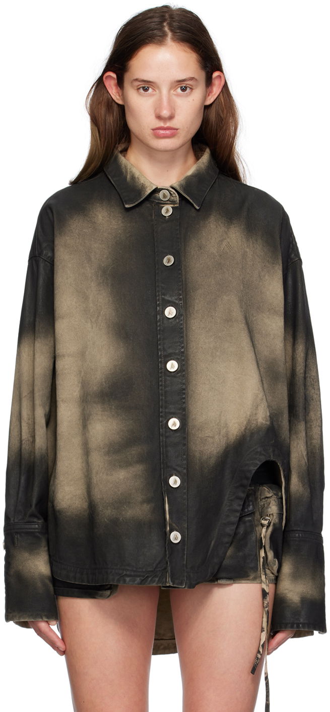 Skjorte The Attico Attico Diana Denim Shirt Sort | SPEWCB68 C109