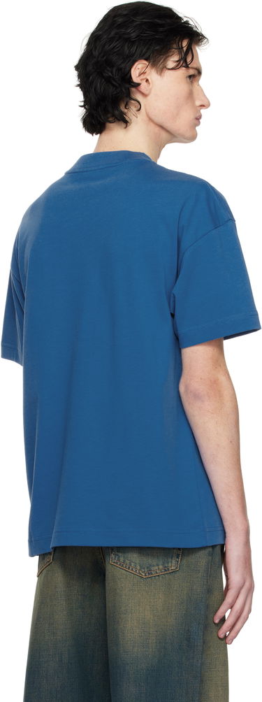 T-shirt Palm Angels Flame Logo Graphic T-Shirt Blå | PMAA001S25JER0024555, 2