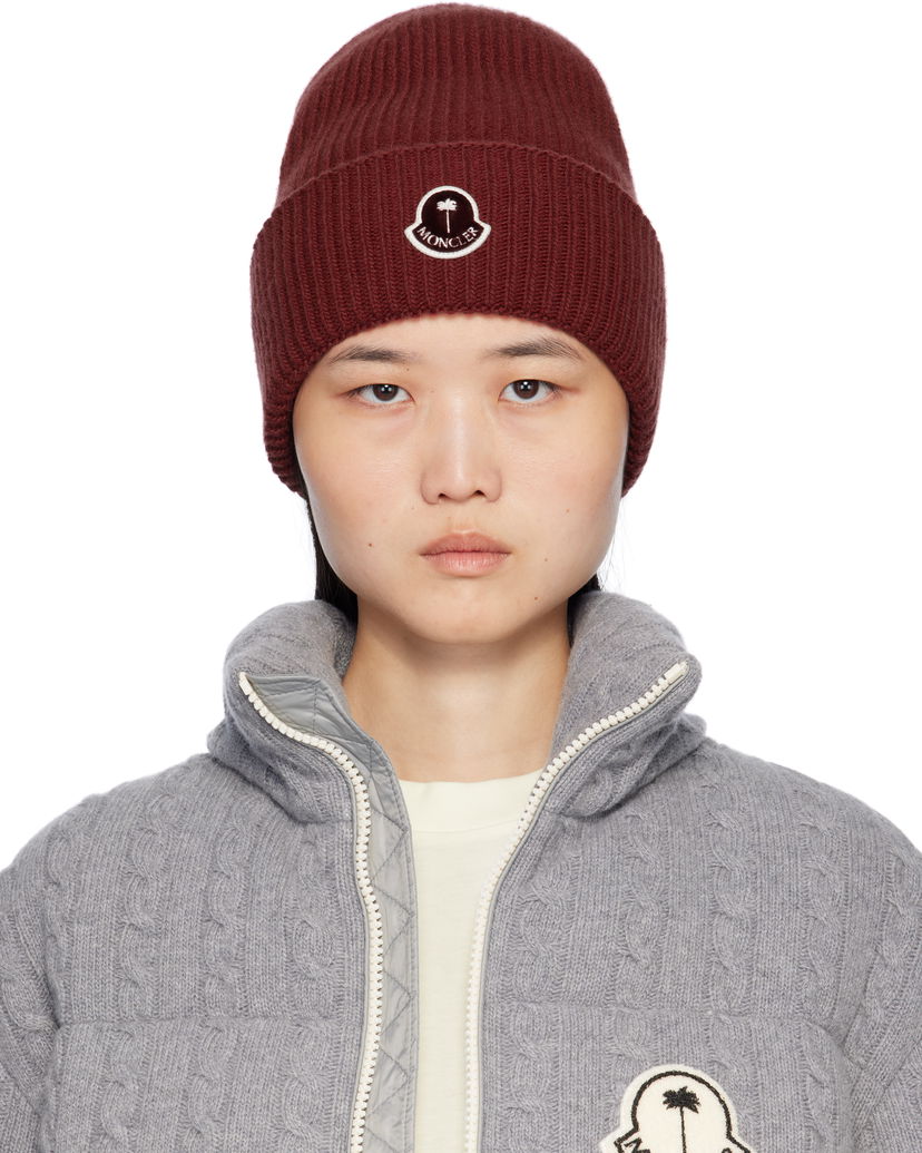 Beanie Moncler Palm Angels x Logo Beanie Bourgogne | J209L3B00004M1241