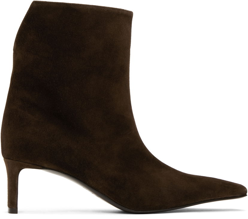 Tøj Khaite KHAITE Ona Suede Ankle Boots Brun | F1100-726