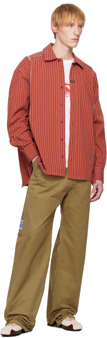 Skjorte Martine Rose Martine Rose Cut Overshirt Rød | 467WS14111, 3
