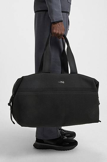 Rejsetaske BOSS BOSS Mixed-Structure Holdall Sort | 50548308, 1