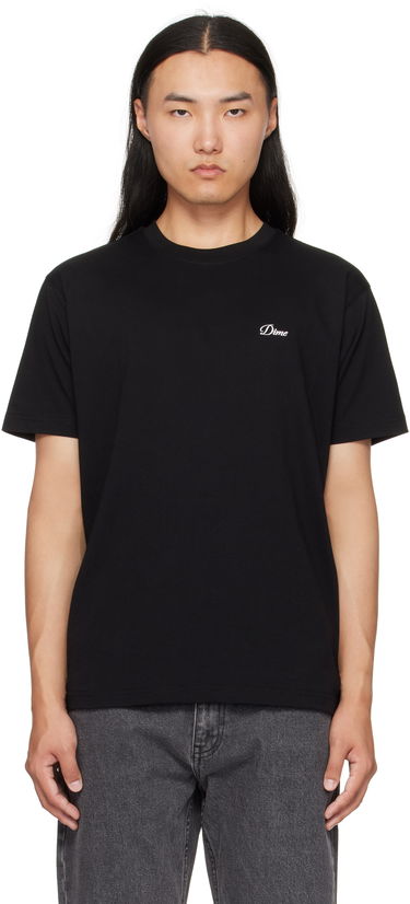 T-shirt Dime Dime Cursive Logo T-Shirt Sort | DIMEFA2544BLK, 0