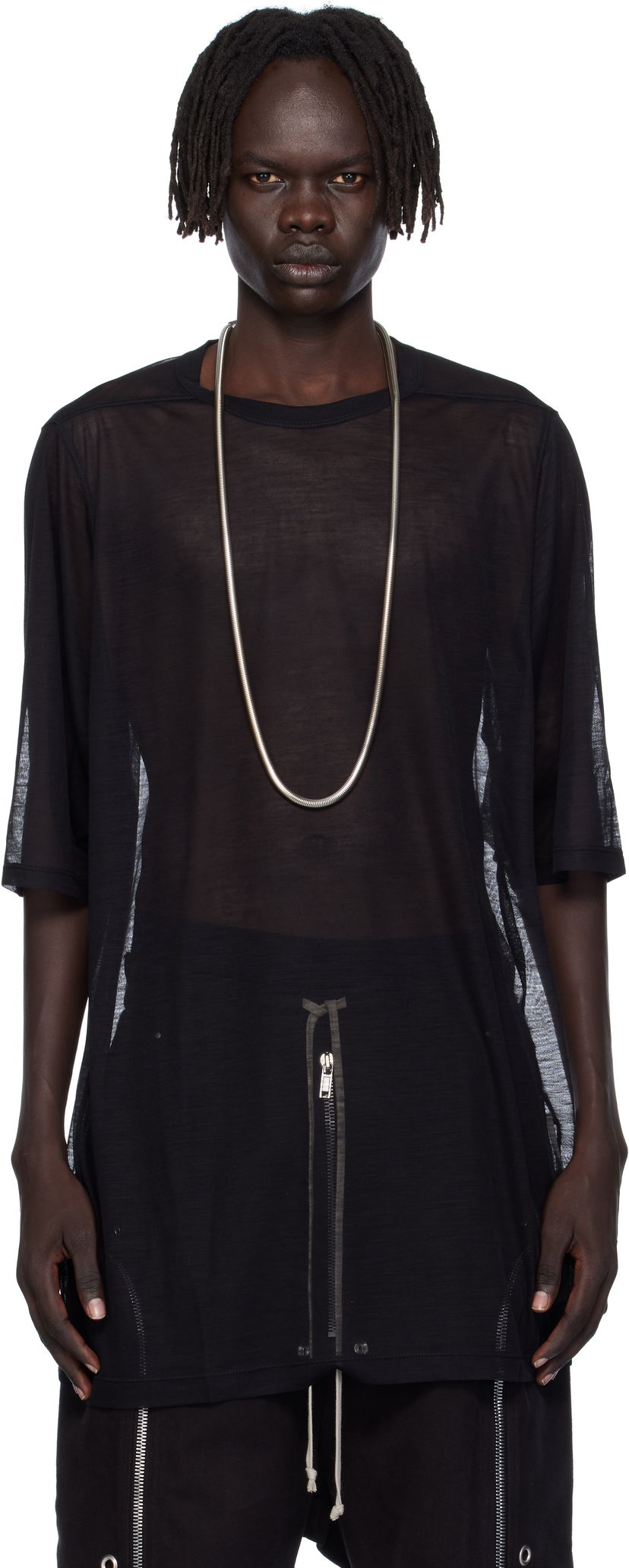 T-shirt Rick Owens Rick Owens Concordians Jumbo Short Sleeve T-Shirt Sort | RU02E1274 JWR