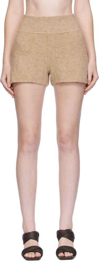 Shorts Rick Owens Rick Owens Alpaca Knit Shorts Beige | RP02E4698 KWP, 0