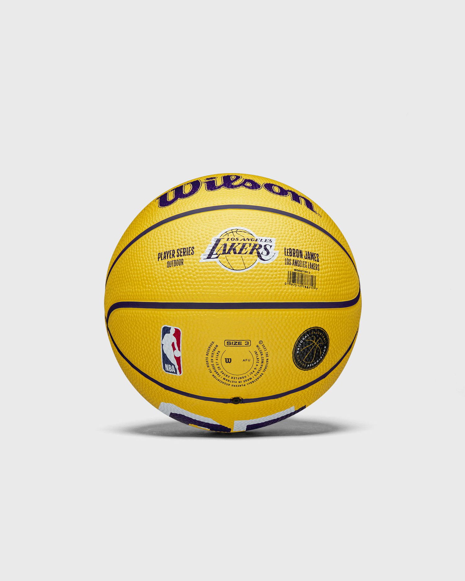 Sportsudstyr Wilson Tennis LeBron James Los Angeles Lakers NBA Player Icon Player Series Outdoor Mini Basketball Gul | WZ4027701XB3, 0