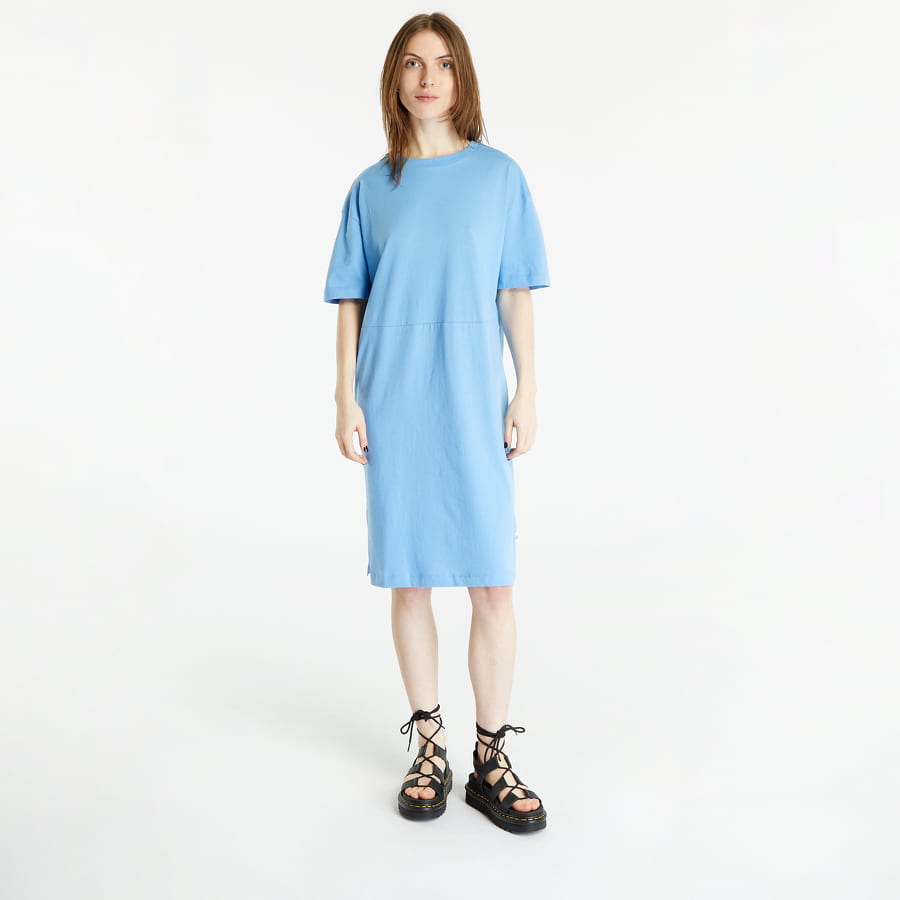 Kjole Urban Classics Organic Oversized Slit Tee Dress Blå | TB4091-01301, 0