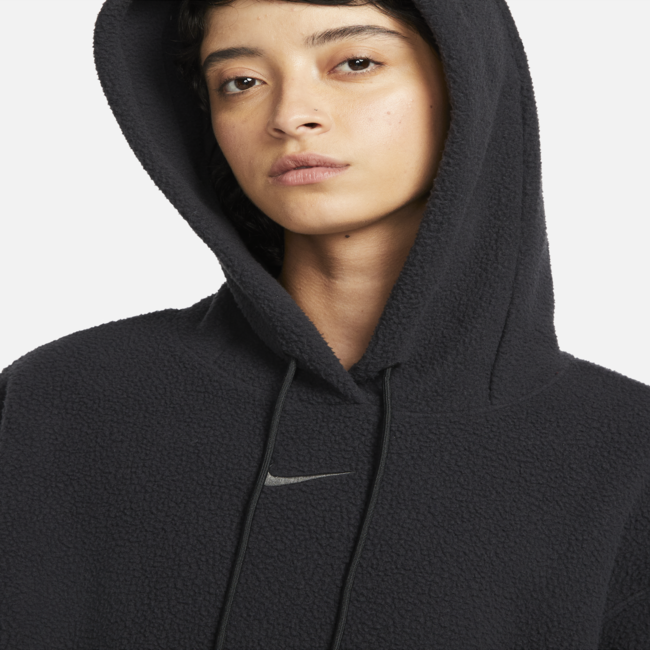 Sweatshirt Nike Sportswear Plush Pullover Hoodie Sort | DQ6840-010, 1