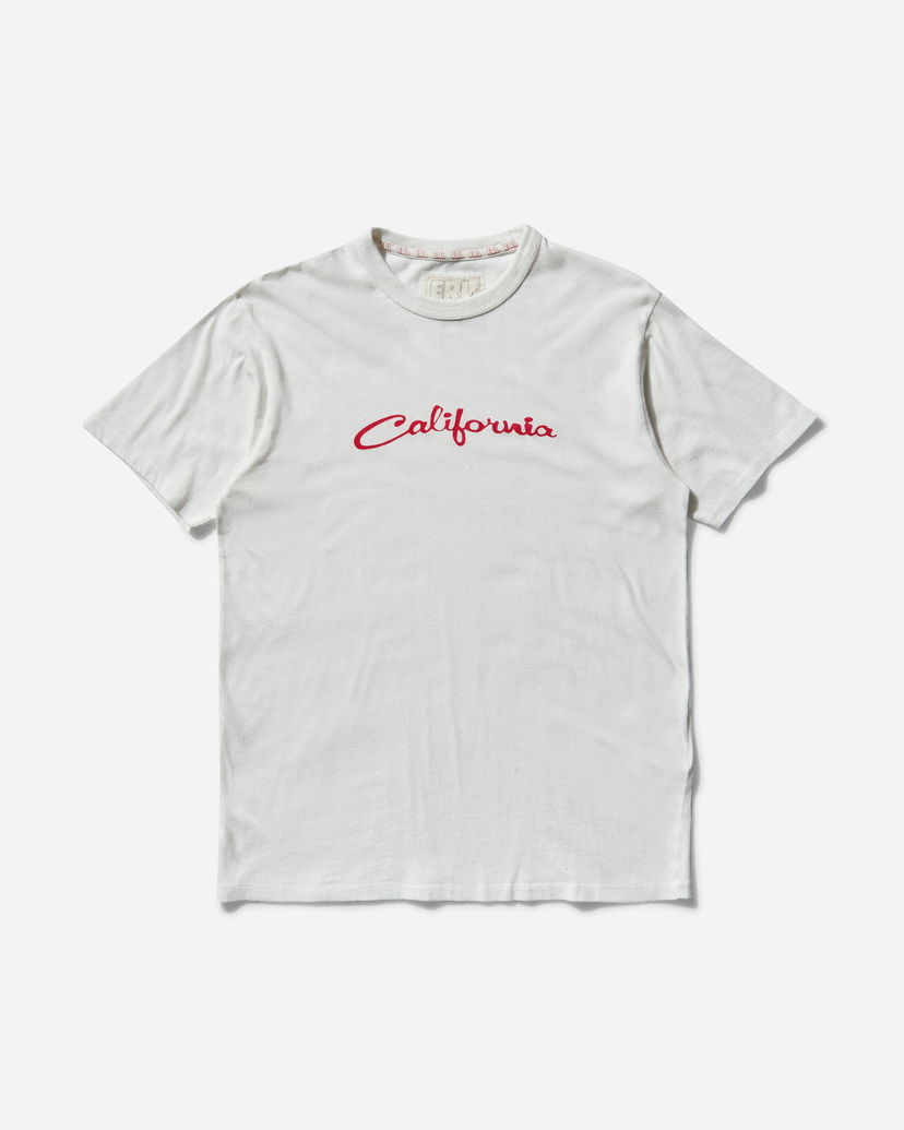 T-shirt ERL Signature California T-Shirt Hvid | ERL10T001 2