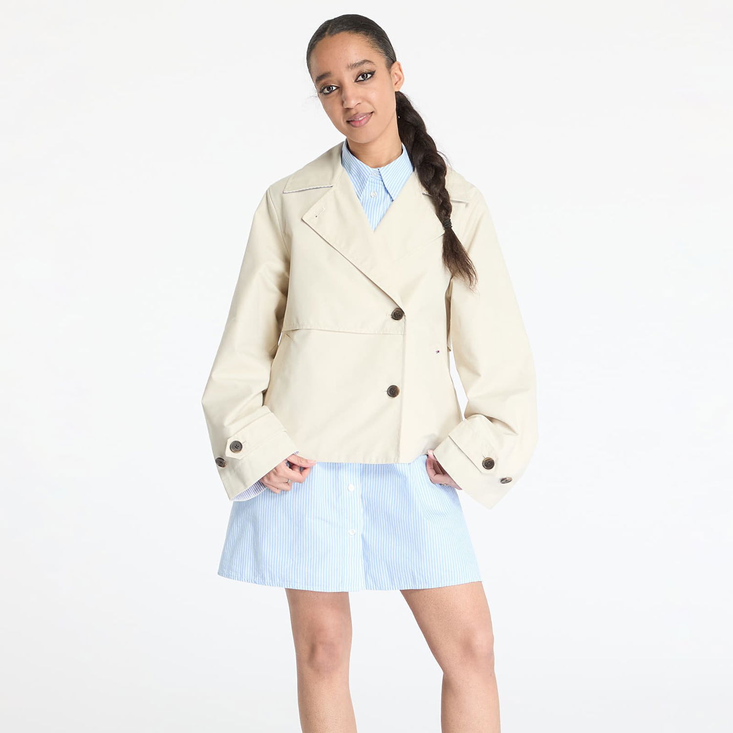 Trenchcoat Tommy Hilfiger Tommy Jeans Short Trench Jacket Beige | DW0DW21348 ACG, 0