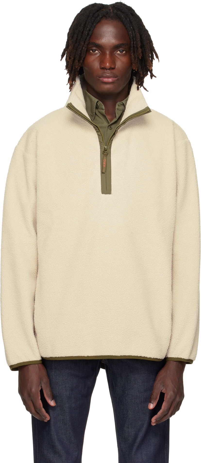 Sweater A.P.C. A.P.C. Willy Fleece Pullover Beige | PSAIF-H27990