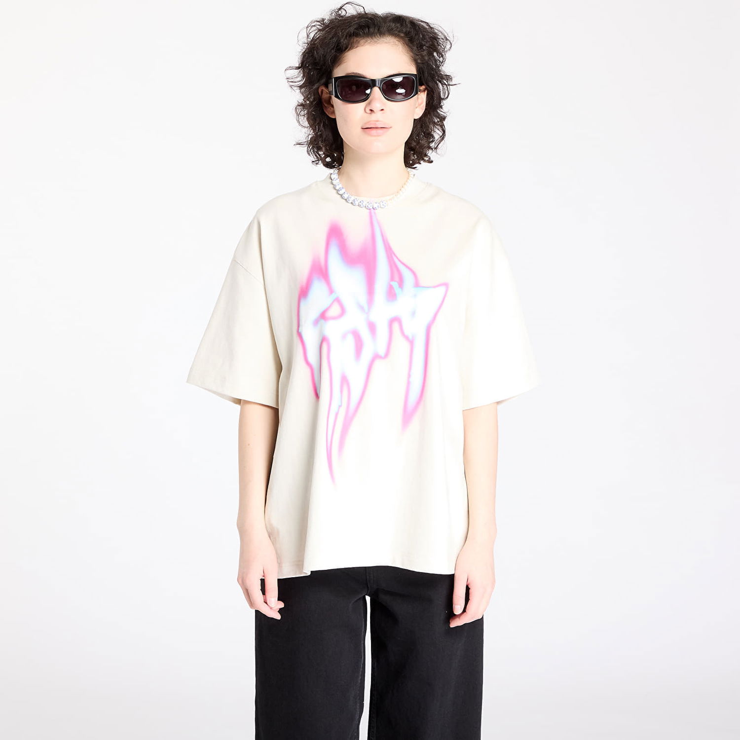 T-shirt Footshop Walking Art T-Shirt Hvid | FTSHP_404, 0