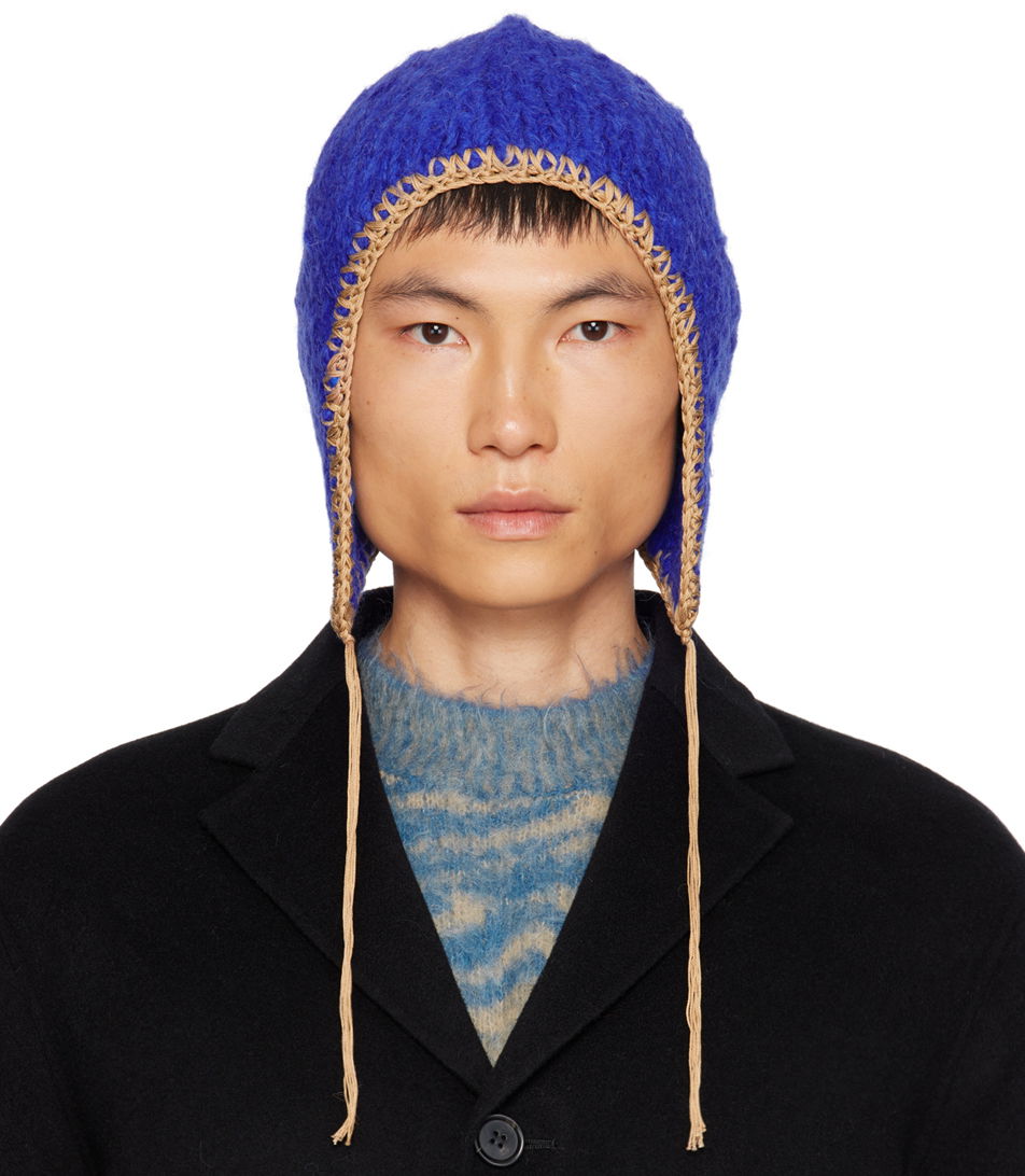 Beanie Acne Studios Ear Flaps Mørkeblå | C40312-, 0