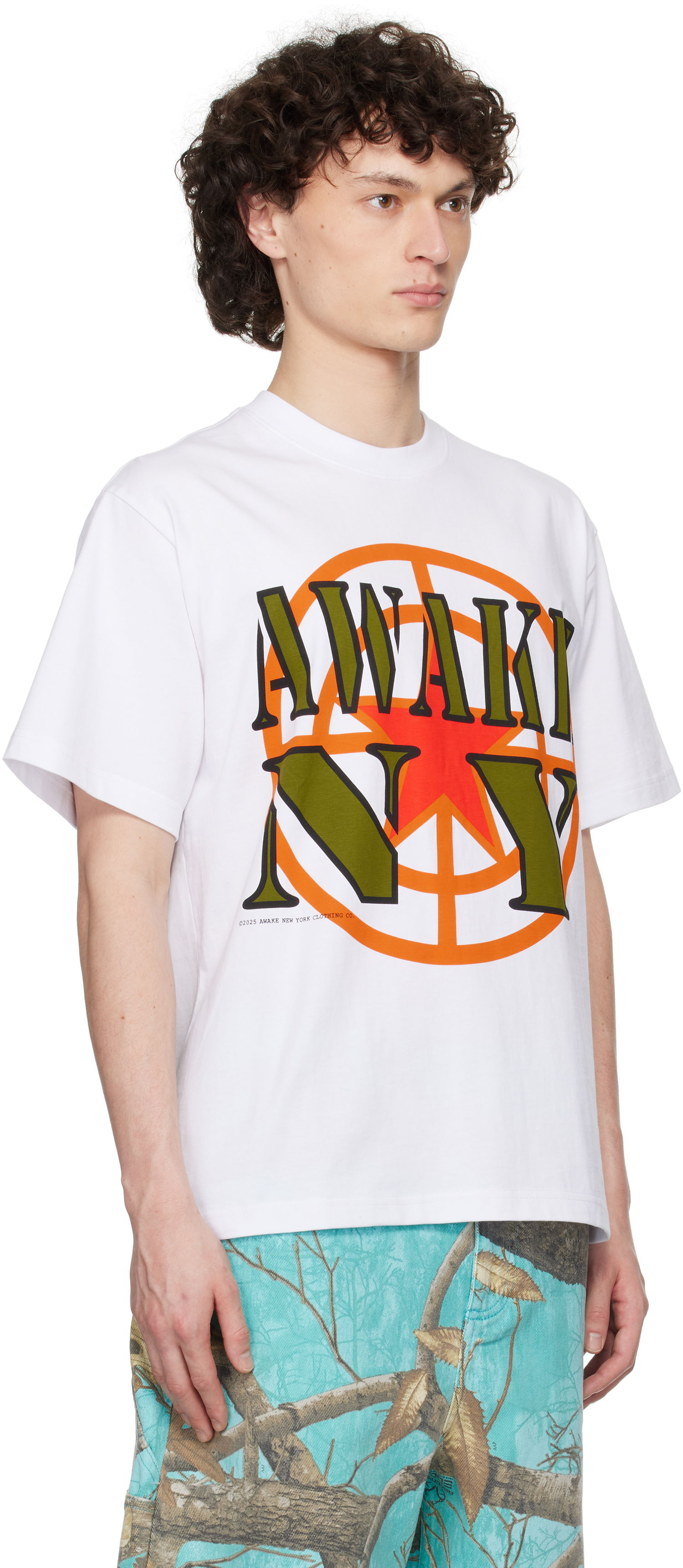 T-shirt Awake NY Awake NY Crosshair Graphic T-Shirt Hvid | AWK-SP25-TS002, 1