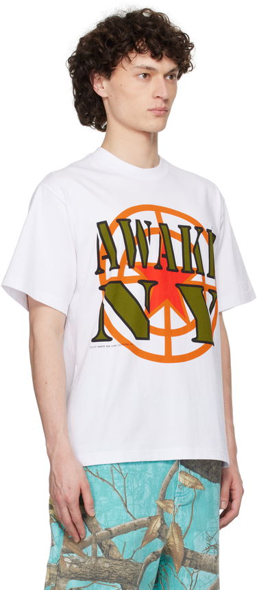 T-shirt Awake NY Awake NY Crosshair Graphic T-Shirt Hvid | AWK-SP25-TS002, 1
