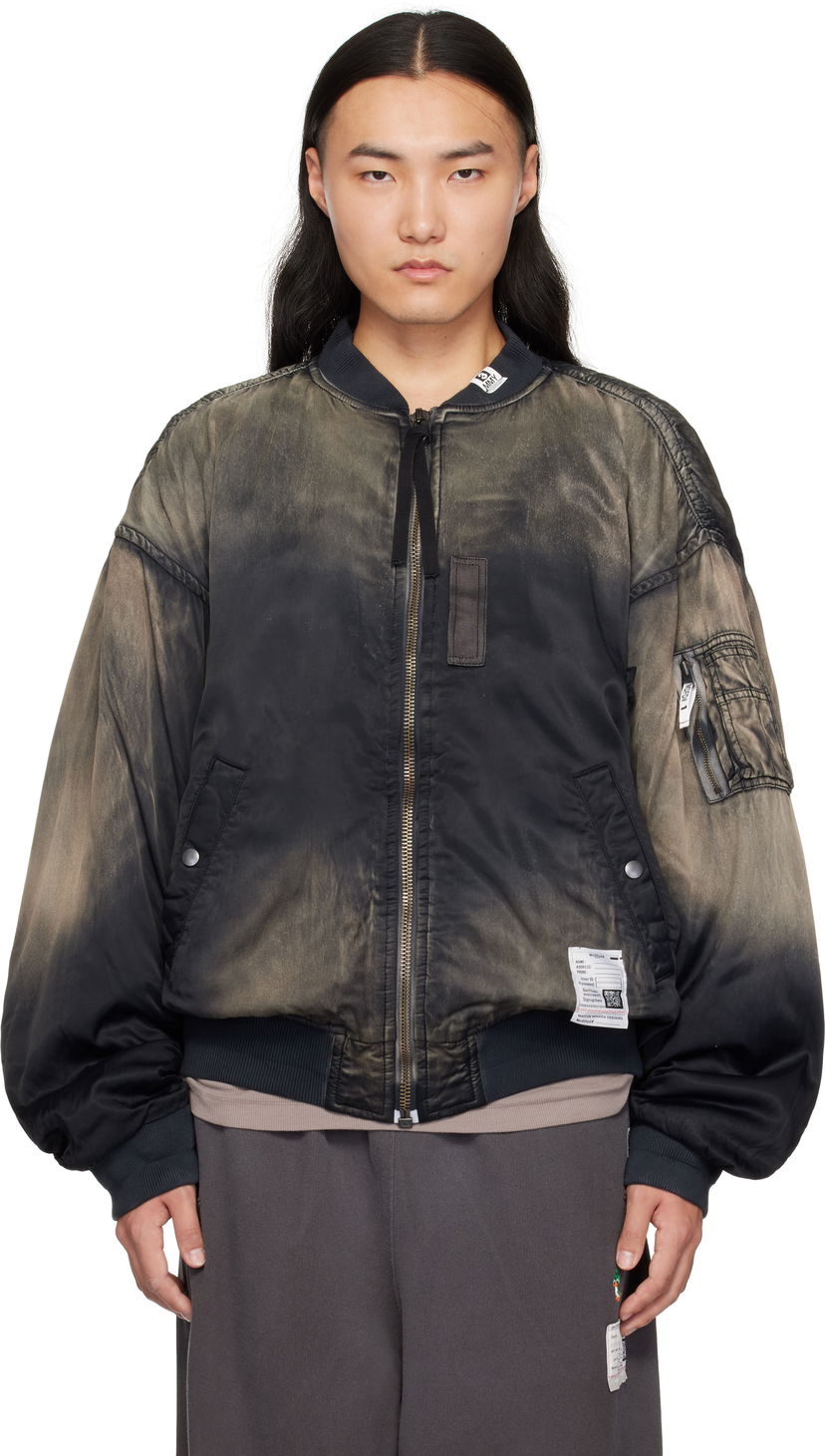 Bomberjakke Maison MIHARA YASUHIRO MIHARA YASUHIRO Distressed Flight Bomber Jacket Sort | J13BL151