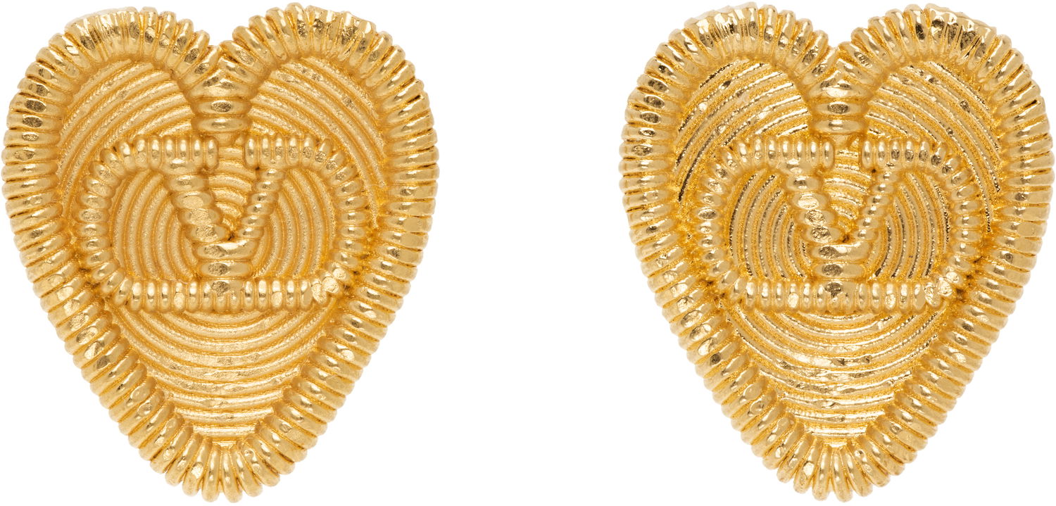 Øreringe Valentino Valentino Garavani Fil Perdu Heart Gold Earrings Metalisk | 6W0J0Z54MET, 0