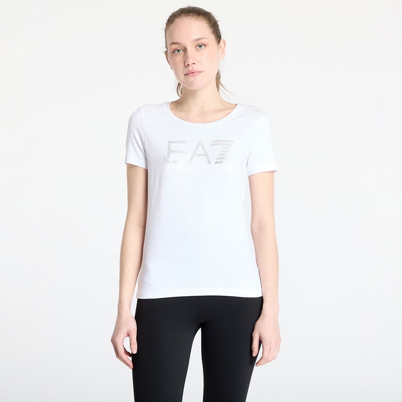 T-shirt Emporio Armani EA7 Emporio Armani Train Logo Series T-Shirt Hvid | 7W000094AF10373U0002