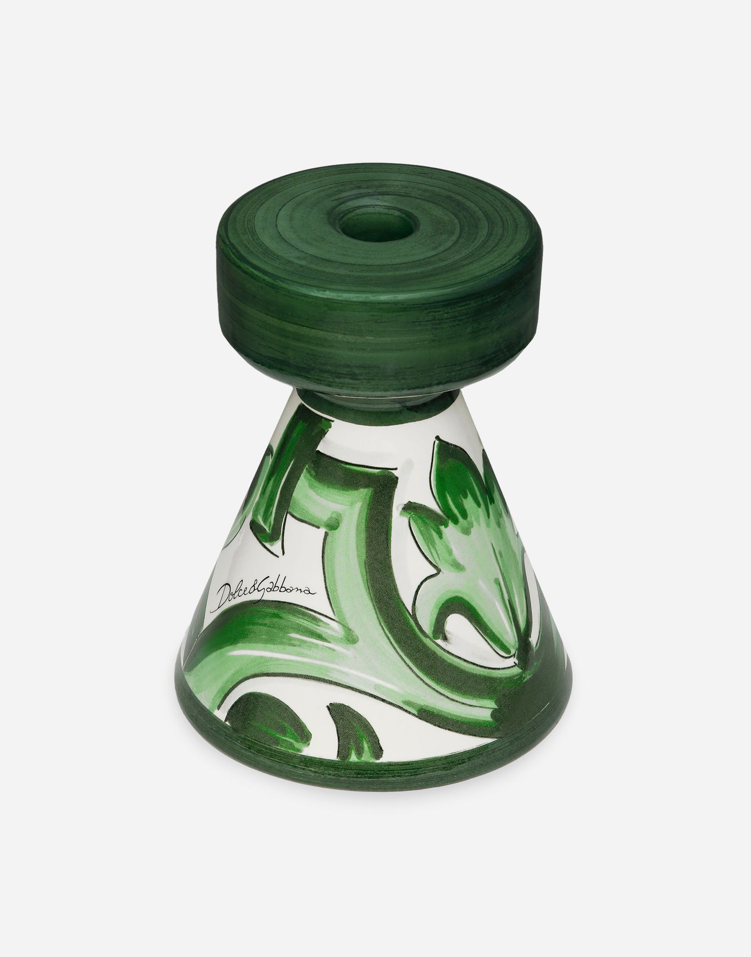 Home decor Dolce & Gabbana Dolce & Gabbana Ceramic Candle Holder Grøn | TCC188TCACDUV001, 1