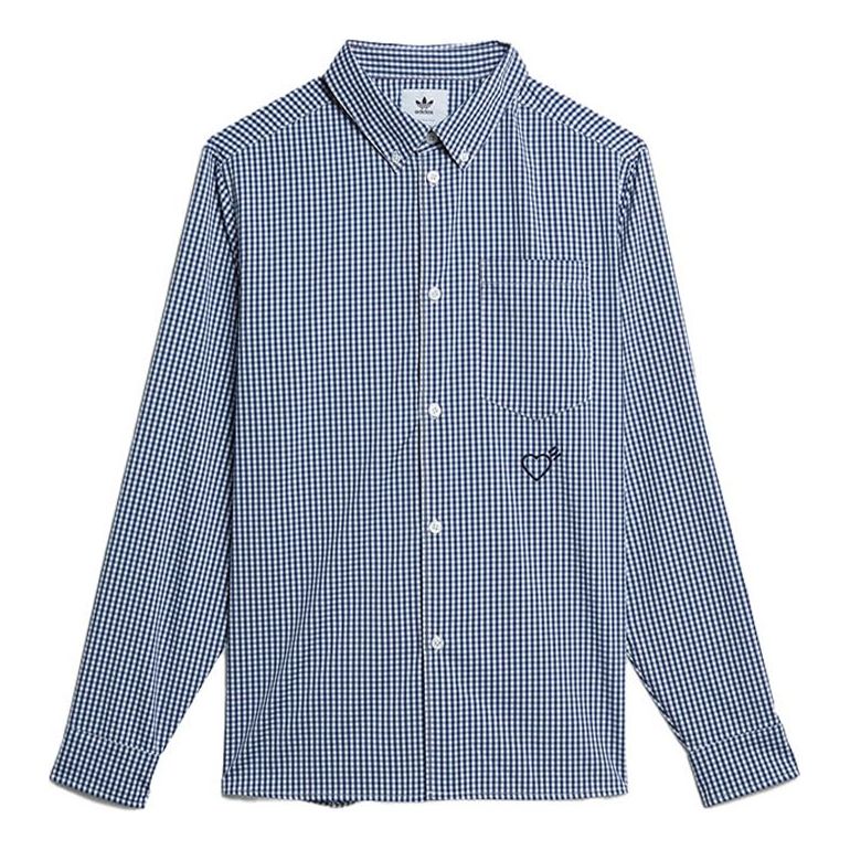 Skjorte adidas Originals HUMAN MADE Crossover Embroidered Shirt Blå | GM4633