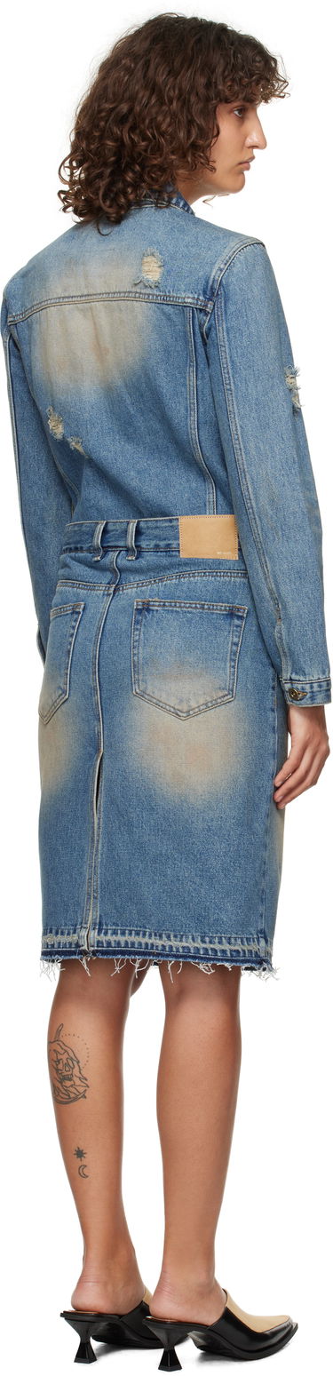 Kjole We11done We11done Washed Denim Midi Dress Blå | WD-DO3-24-304-W-BL, 2