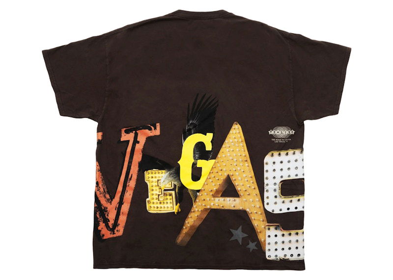 T-shirt Cactus Jack by Travis Scott Travis Scott Utopia Las Vegas Graphic T-Shirt Brun | CJLV-SS04, 0