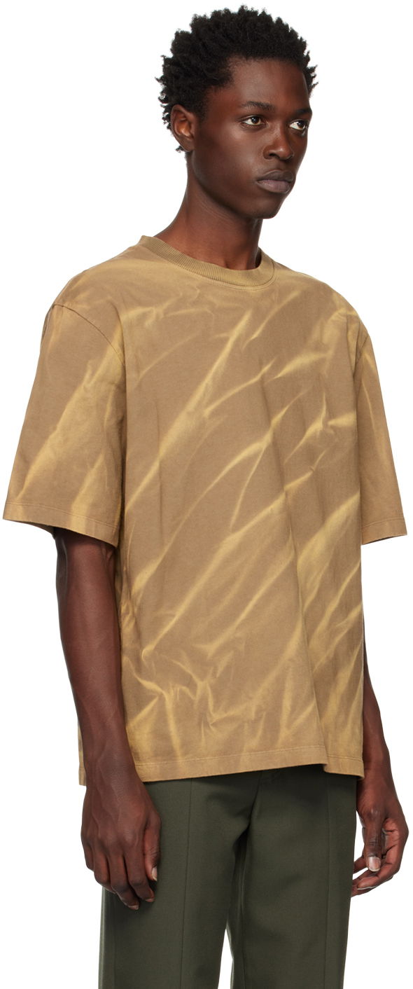 T-shirt Dion Lee Crinkled Sunfade T-Shirt Beige | C3092R23, 1
