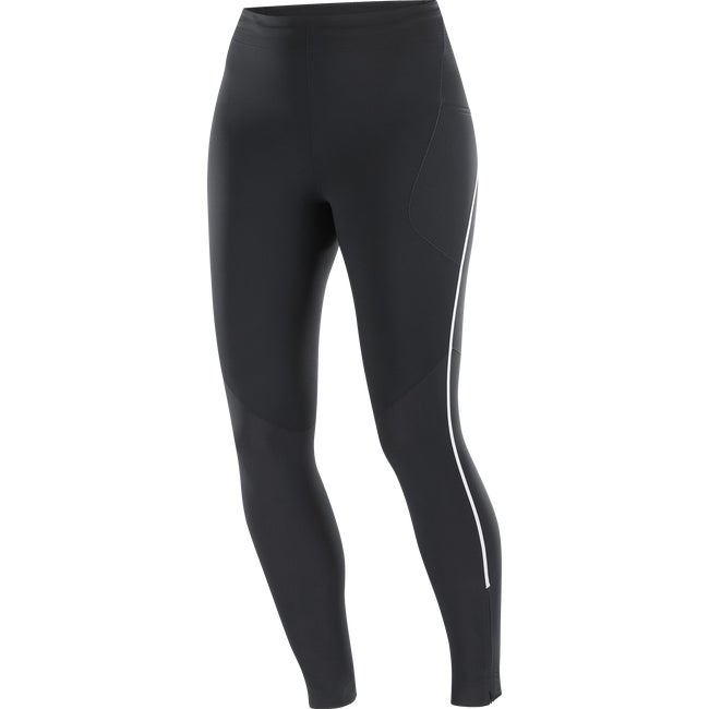 Leggings Salomon Aero Stow Running Tights Sort | LC2436900, 1