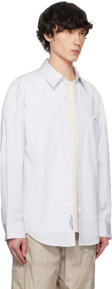 Skjorte WOOYOUNGMI WOOYOUNGMI Cotton Back Logo Shirt Sort | W251SH07, 4