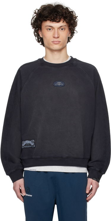 Sweater AAPE by A Bathing Ape AAPE by A Bathing Ape Main Crewneck Sweatshirt Sort | AAPSWMC320XXNBKL, 0