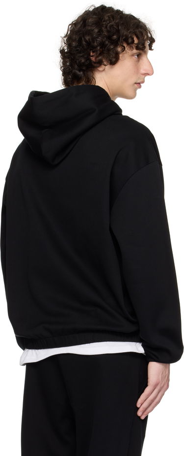 Sweatshirt BOSS BOSS Relaxed-Fit Mercerized Cotton Hoodie Sort | 50544099, 2