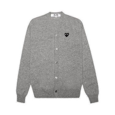 Sweater Comme des Garçons PLAY Heart Wool Cardigan Grå | az n024 051 2, 0