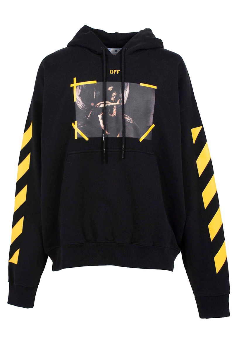 Sweatshirt Off-White Diag Arrow Mercy Skate Hoodie Sort | OMBB085C99FLE0081001