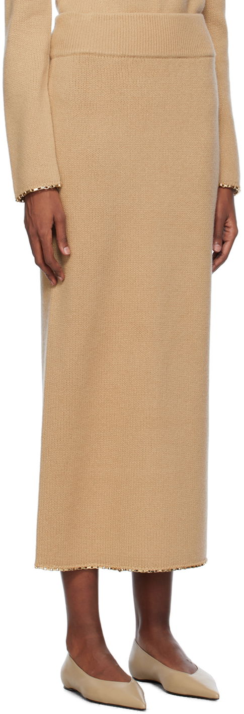 Nederdel TOTEME TOTEME Chain-Edge Maxi Skirt Beige | 241-WRB1074-YA0004, 1