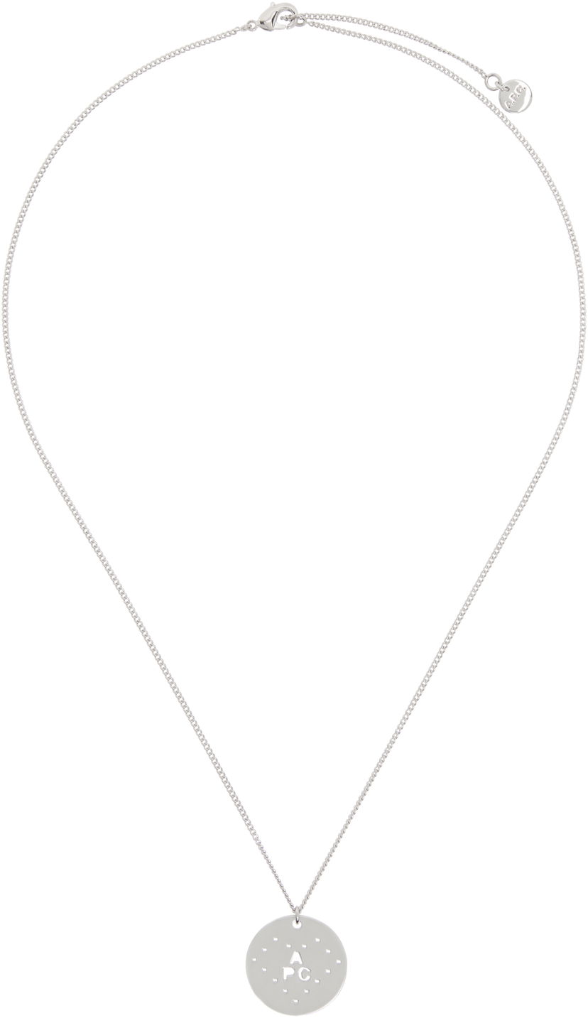 Halskæde A.P.C. A.P.C. Eloi Perforated Disc Pendant Necklace Metalisk | MEAEC-M70868