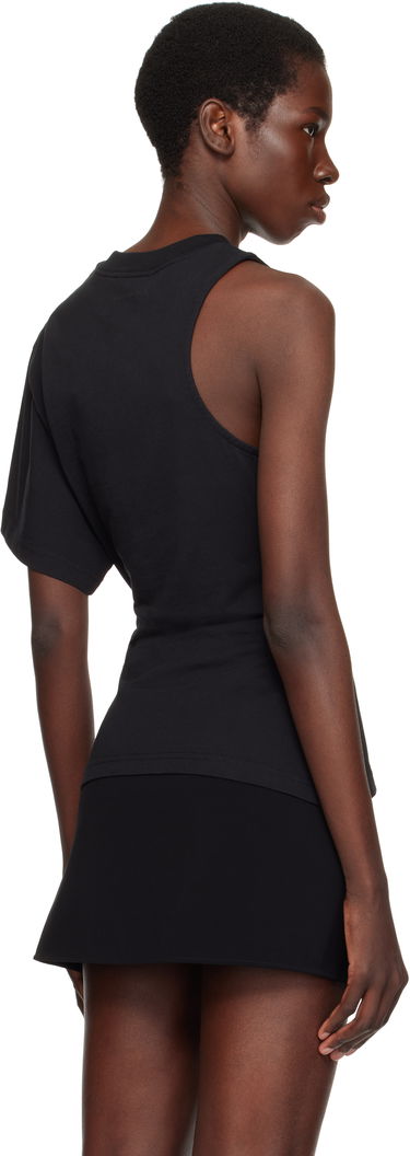 Tanktop Courrèges Courrèges Scuba One-Sleeve T-Shirt Sort | 225JTS201JS0107, 2