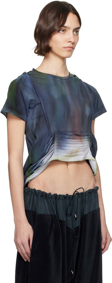 Crop top Collina Strada Collina Strada Hazel Tie-Dye Cropped T-Shirt Blå | XX3059, 1