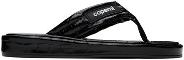 Sneakers og sko Coperni Embossed Logo Thong Platform Sandals Sort | COPSH37838, 0