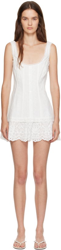 Guizio Aylin Eyelet Mini Dress