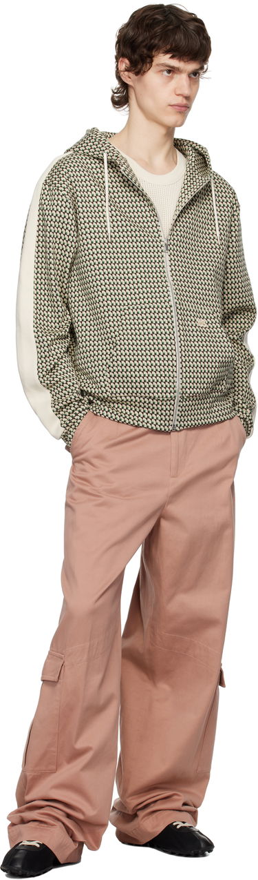 Sweatshirt Wales Bonner Wales Bonner Power Zip Hoodie Beige | US25JE35-JE22 - 1780 JACQUARD, 3