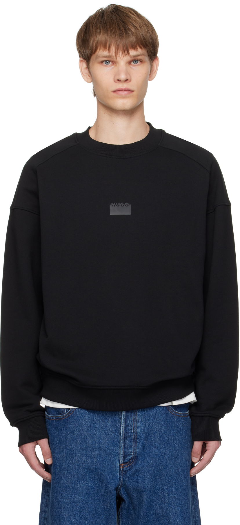 Sweatshirt BOSS HUGO Bonded Logo Sweatshirt Sort | 50546672