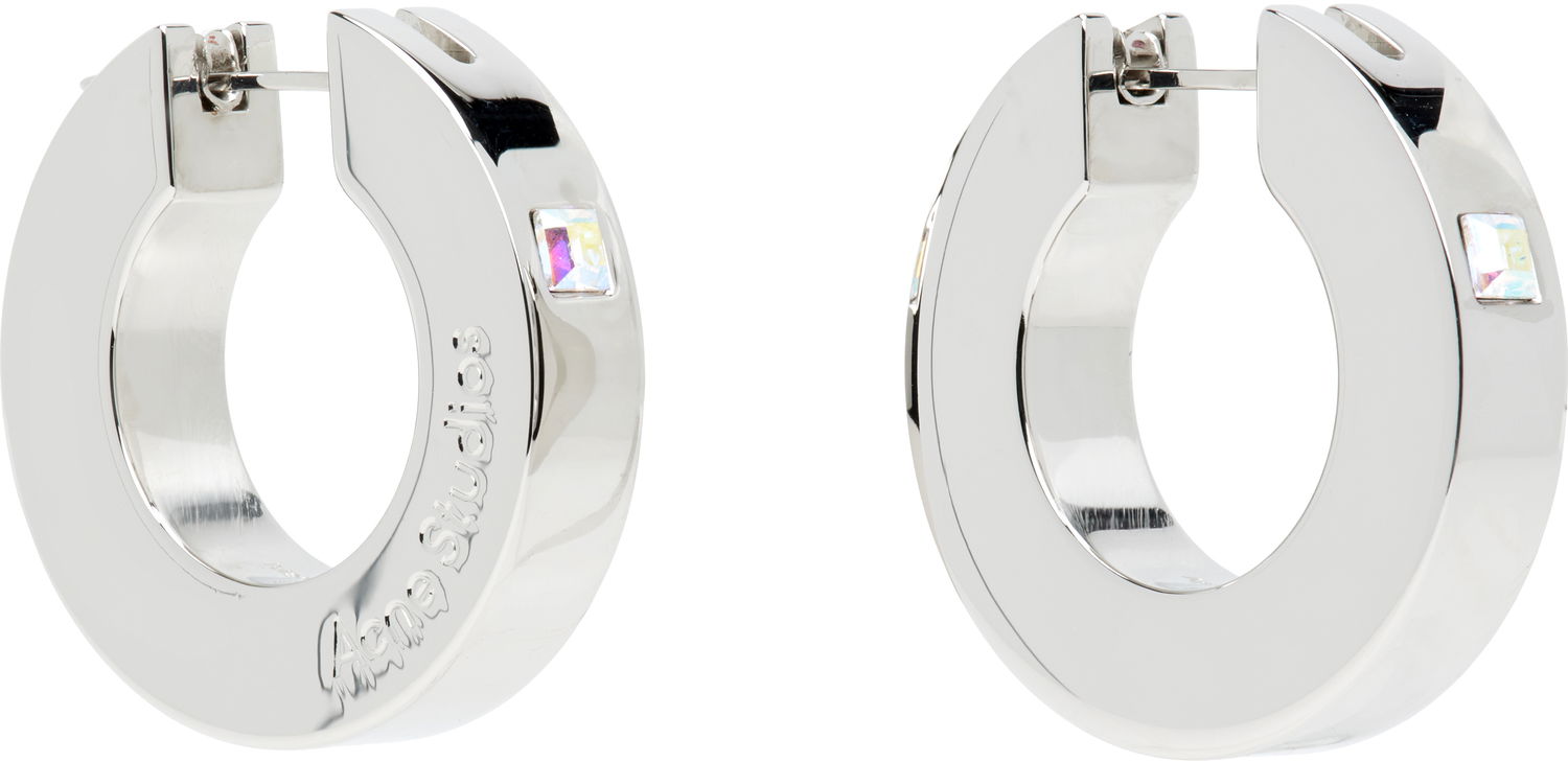 Øreringe Acne Studios Acne Studios Crystal Hoop Earrings Metalisk | C50459-, 1