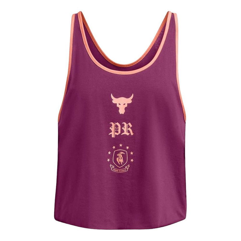 Tanktop Under Armour Project Rock Badge of Honor Tank Top Lilla | 1386439-505