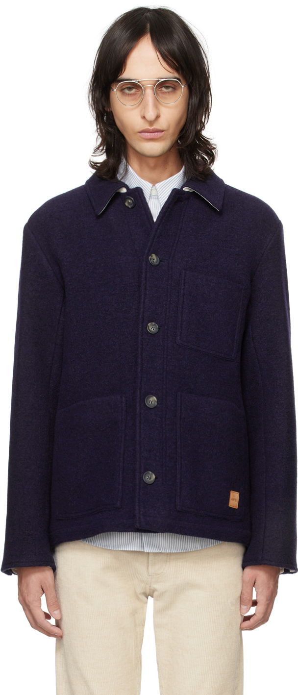 Jakke A.P.C. Emile Jacket Mørkeblå | WOAQJ-H02933, 0