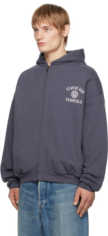 Sweatshirt Fear of God Fear of God ESSENTIALS Heavy Fleece Full Zip-Up Hoodie Grå | 192HO246244F, 3