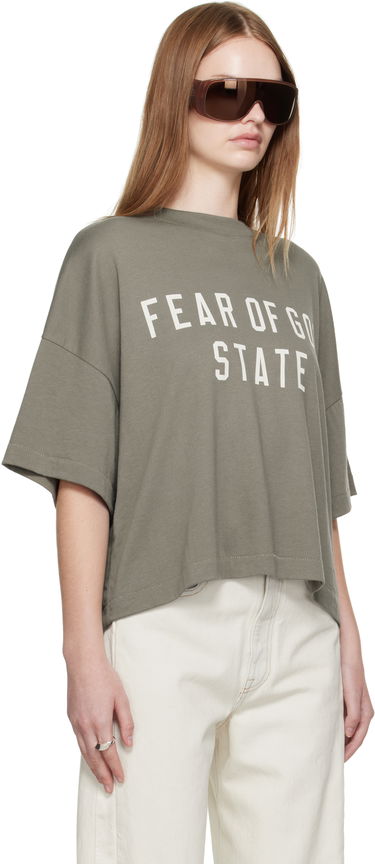 T-shirt Fear of God Fear of God ESSENTIALS Boxy T-Shirt Grøn | 125SP257167FW, 1