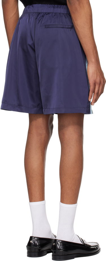 Shorts Casablanca Casablanca Pinstripe Laurel Track Shorts Mørkeblå | MS25-TR-273-01, 2