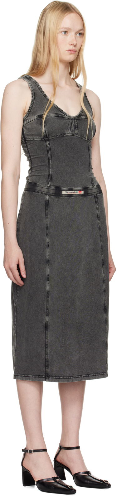 Kjole Diesel Diesel D-Inny Midi Dress Grå | A16591 0NJBJ, 1