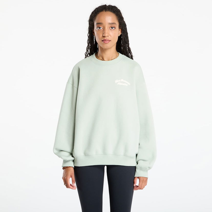 Sweatshirt New Balance New Balance Linear Heritage Fleece Crew Sweatshirt Grøn | WT53516GAS
