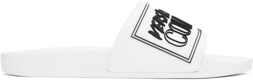 Sneakers og sko Versace Versace Jeans Couture Logo Shelly Pool Slides Hvid | E78YA3SQ3_EZSC22